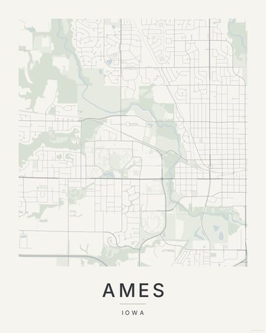 Ames map print, first colorway