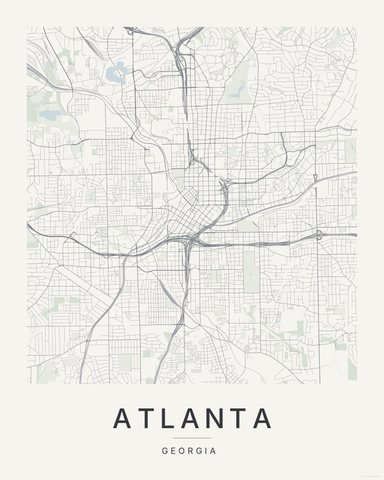Atlanta map print, first colorway