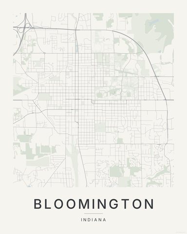 Bloomington map print, first colorway
