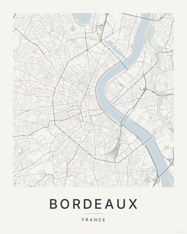Bordeaux map print, first colorway