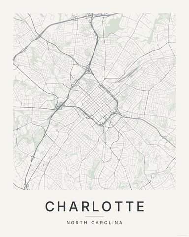 Charlotte map print, first colorway