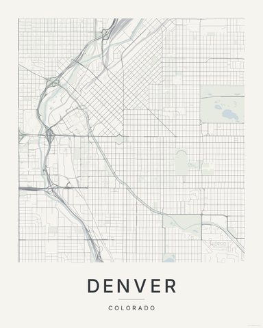 Denver map print, first colorway