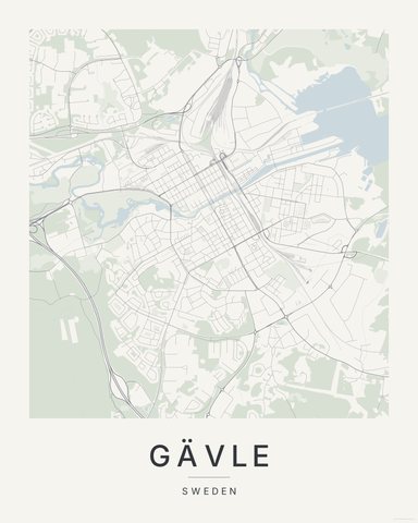 Gävle map print, first colorway