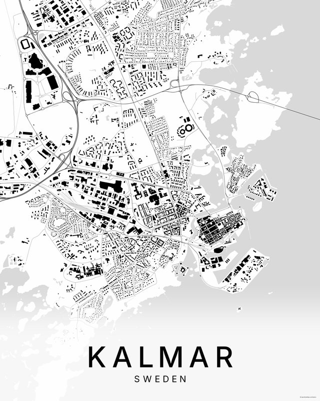 Kalmar map print, Bright colorway