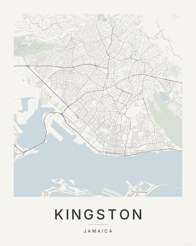 Kingston map print, first colorway