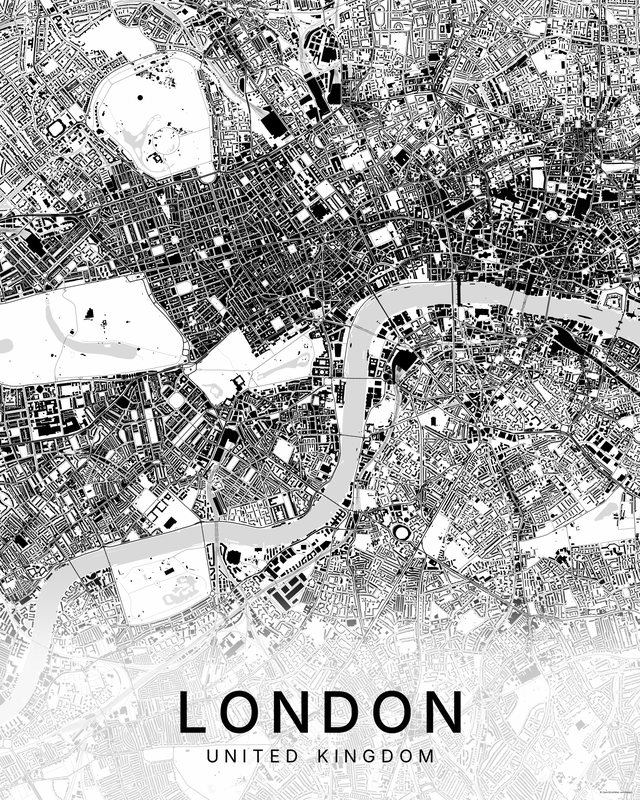London map print, Bright colorway