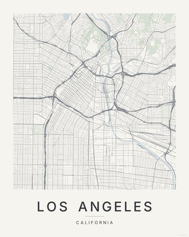 Los Angeles map print, first colorway