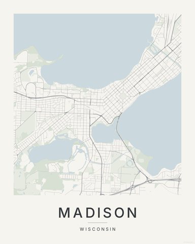 Madison map print, first colorway