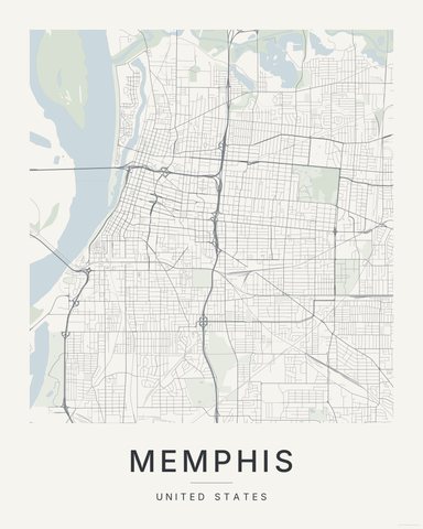 Memphis map print, first colorway