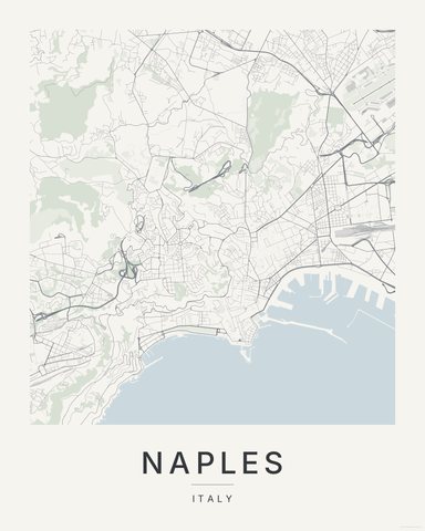 Naples map print, first colorway