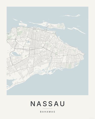 Nassau map print, first colorway