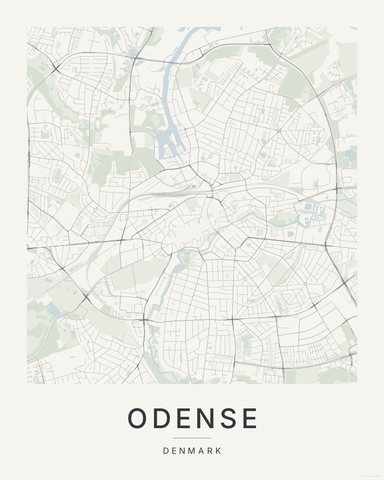 Odense map print, first colorway