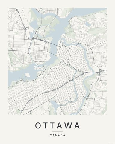 Ottawa map print, first colorway