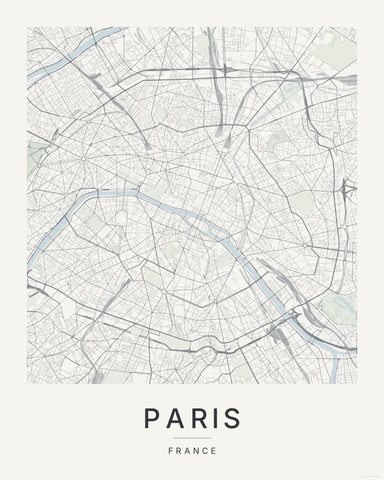 Paris map print, first colorway