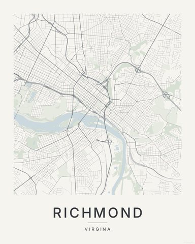 Richmond map print, first colorway