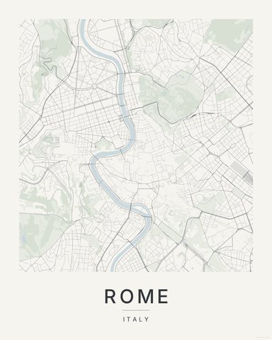 Rome map print, first colorway
