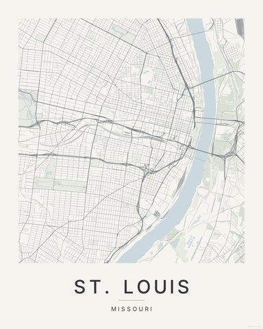 St. Louis map print, first colorway
