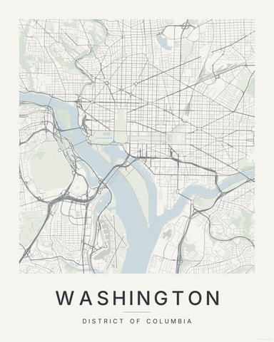 Washington map print, first colorway